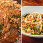 Easy japchae recipe with spaghetti noodles and American ingredients